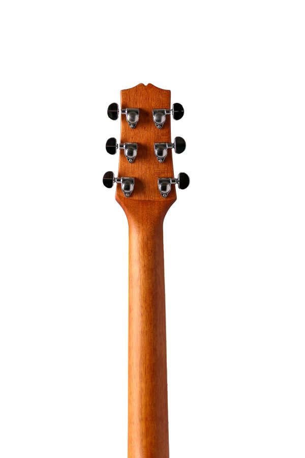 Headstock rear closeup - Turner Guitars 44CE electro-acoustic guitar with ovangkol back and sides and solid spruce top