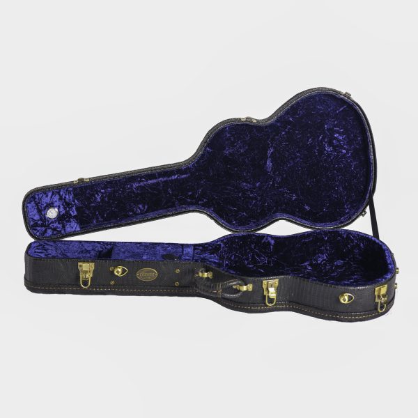Turner Guitars classical guitar case with black faux crocodile skin covering